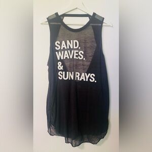 CHASER Summer See-through Low back Tank Top - Size US L